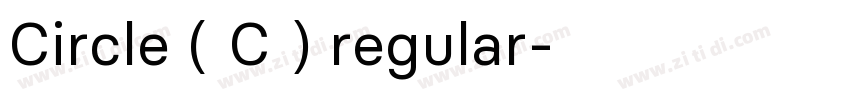 Circle ( C ) regular字体转换